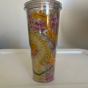 Floral Insulated Tumbler with Lid